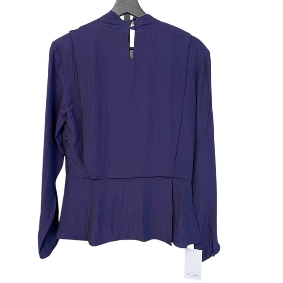 Elegant Purple Wrap Top - Picture 6 of 9